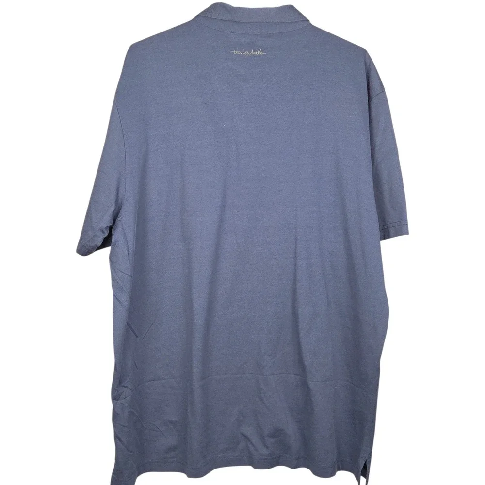 Travis Mathew Polo Shirt Mens‎ XXL Blue Short Sleeve Pelican Hill Golf Casual